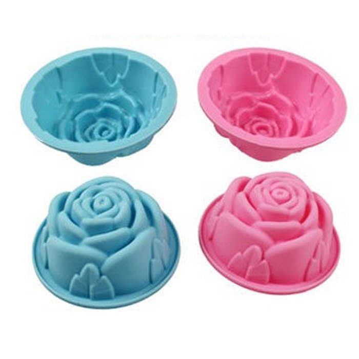 Set Of 6 Silicone Cake Baking Mold Cake Pan DIY Mold ( Stereo Rose )