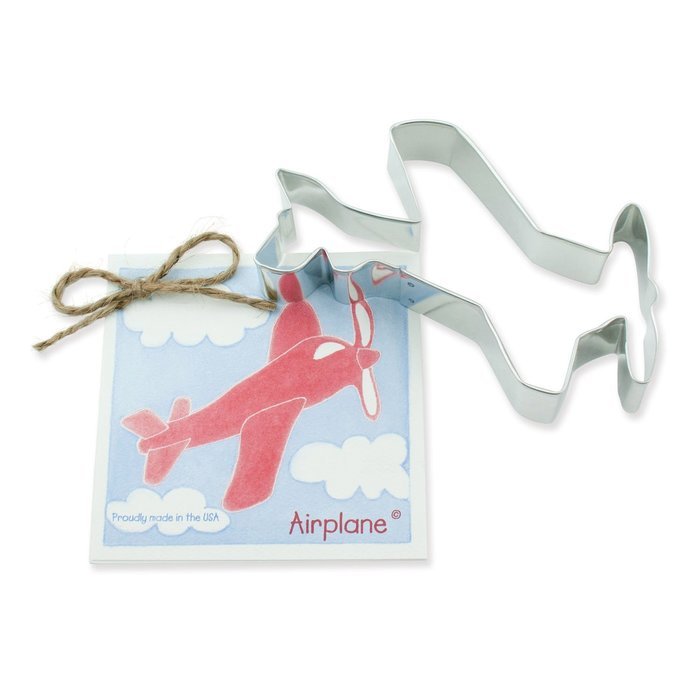 Airplane Cookie and Fondant Cutter - Ann Clark - 5.4 Inches - US Tin Plated Steel