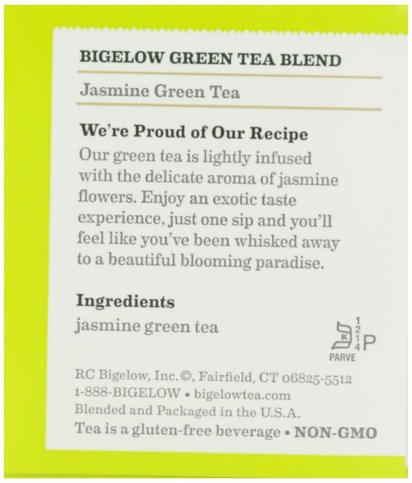 Bigelow Jasmine Green Tea 20 Count N2