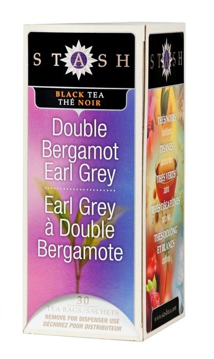 Stash Tea Double Black Tea Bags in Foil, Bergamot Earl Grey, 30 Count