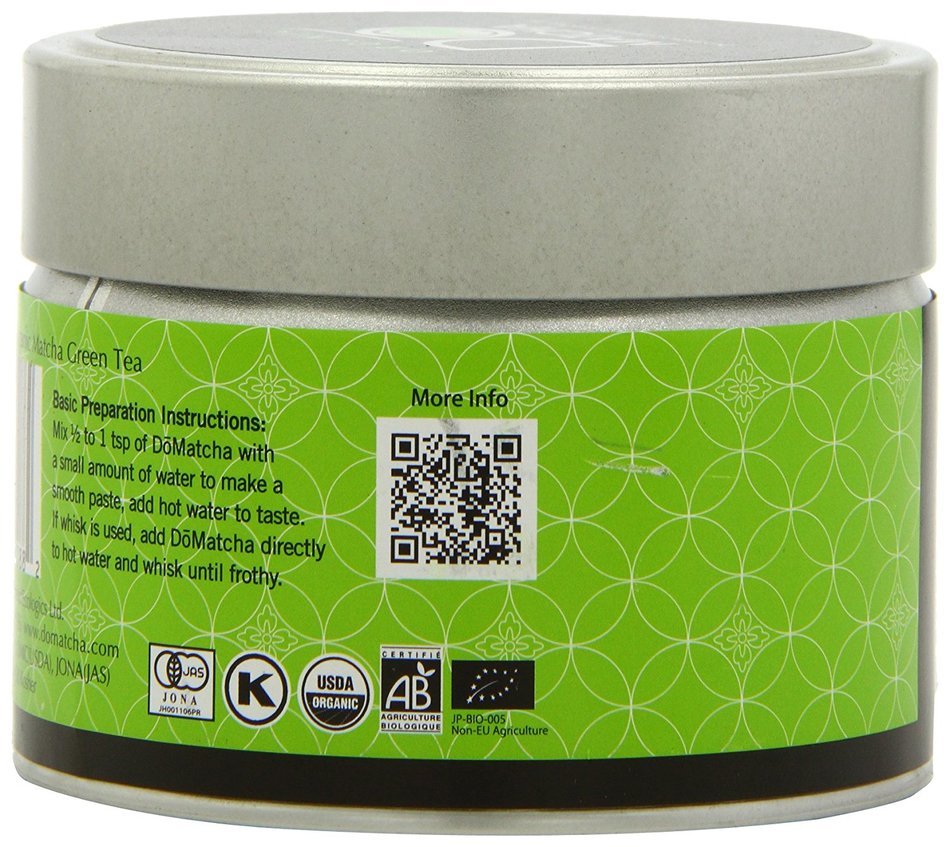 DōMatcha Green Tea, Organic Summer Harvest Matcha, 2.82oz Tin N5