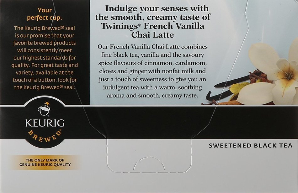 Twinings French Vanilla Chai Latte K-Cup, 12 Count N4