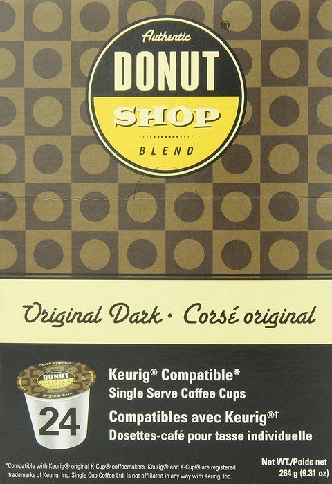 Authentic Donut Shop Blend Vanilla Hazelnut Single Cup Coffee for Keurig K-Cup Brewers, 24 Count N17