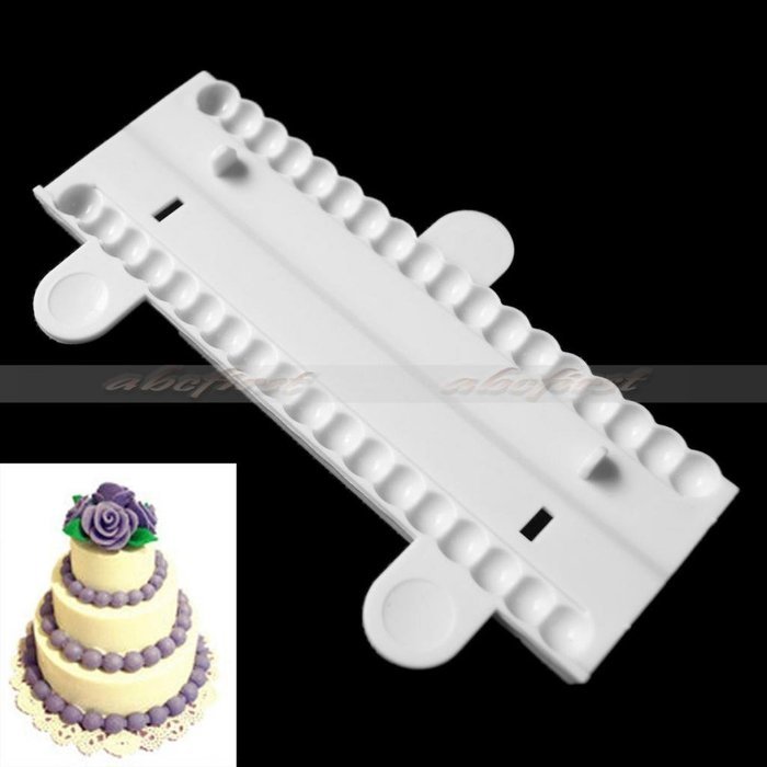 Generic Bead Cutter 9mm Pearl Sugarcraft Fondant Cake Gum Paste Decorating Mold Tool(White) N2