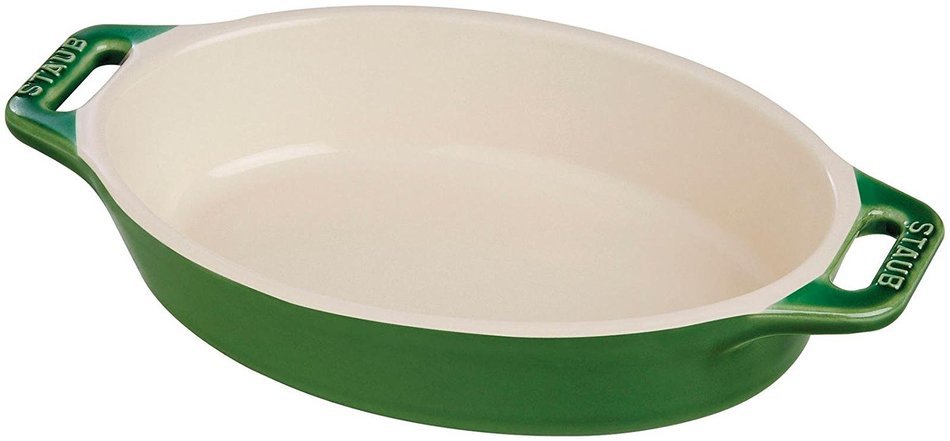 Staub Oval Dish, Basil, 0.5 qt. - Basil