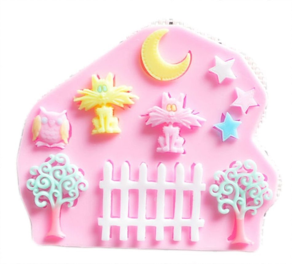 Chariot trading - Eat silicone mold moon and stars,Fondant Cake Decorating Tools