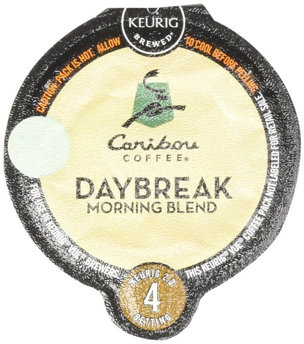16 Count - Caribou Daybreak Morning Blend Vue Cup Coffee For Keurig Vue Brewers