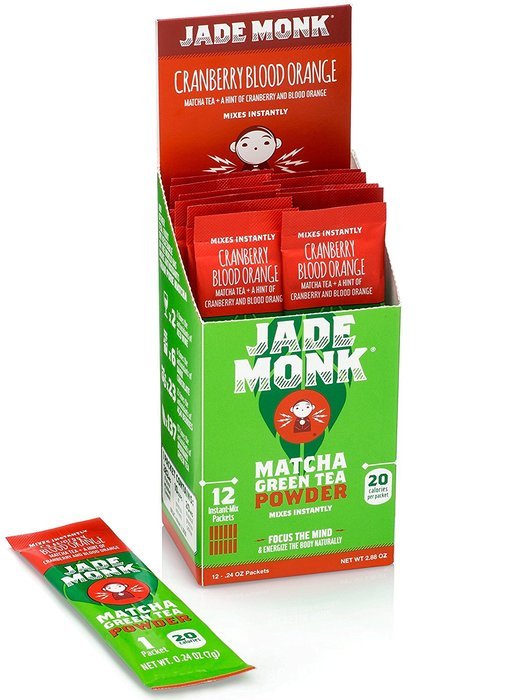 Matcha Green Tea Powder 100% Natural Antioxidant Infused Nutrient Rich Drink Mix, Cranberry Blood Orange, 12 Single...