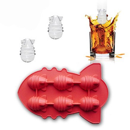 DGI MART Party Supplies 6-cavity Creative Atomic Bomb Shaped Ice Cake Chocolate Sugar Decorating Silicone Mini...