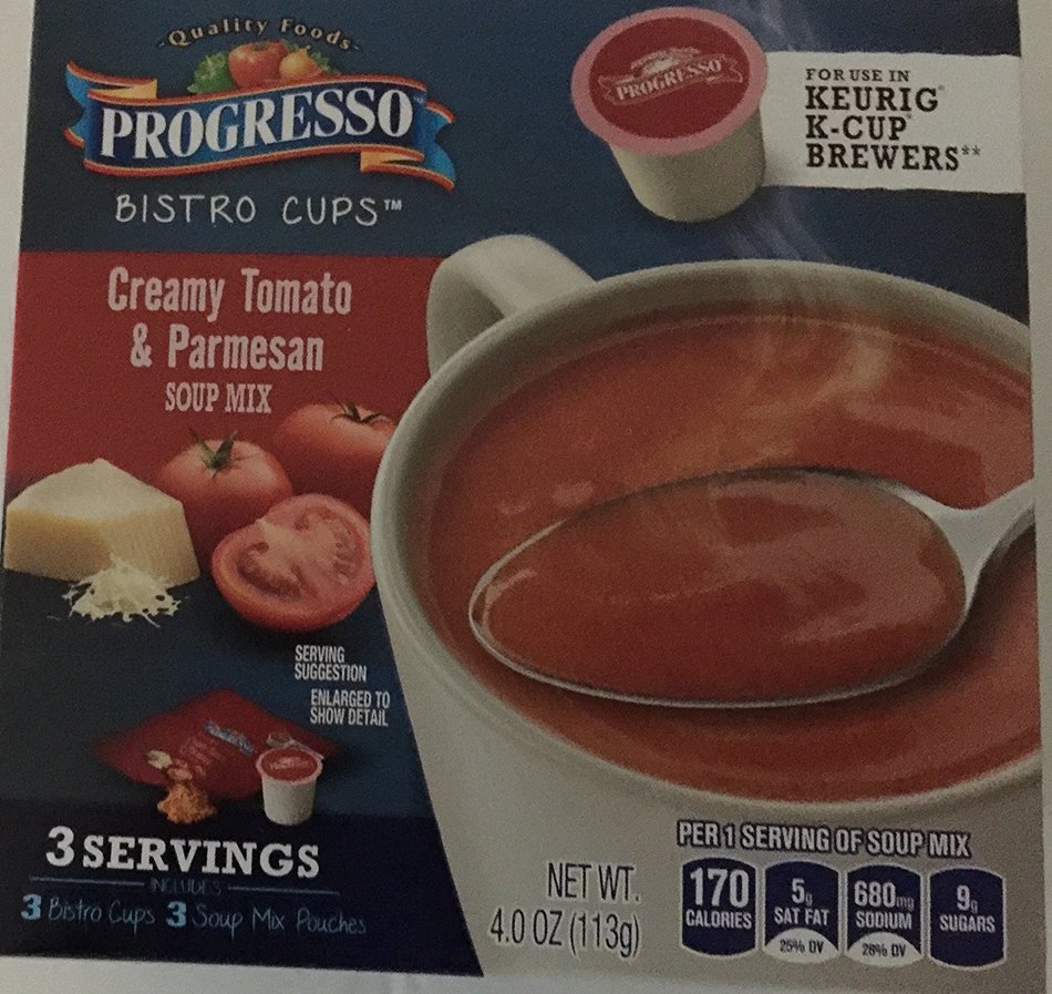 Keurig K Cup Hot Progresso Creamy Tomato Parmesan Soup Mix 4.0 oz