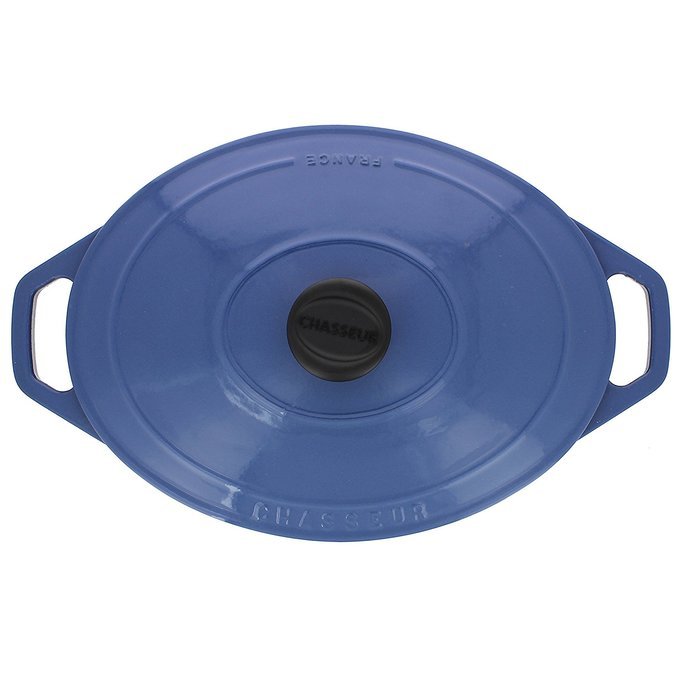 Chasseur 6-quart Blue French Enameled Cast Iron Oval Dutch Oven N3