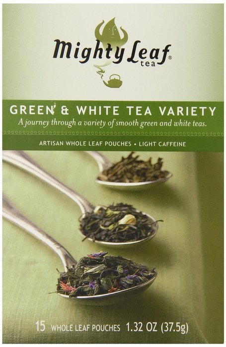 Mighty Leaf Tea Green Variety, 15 Count Whole Leaf Pouch, 1.32 oz (Packaging May vary) N7