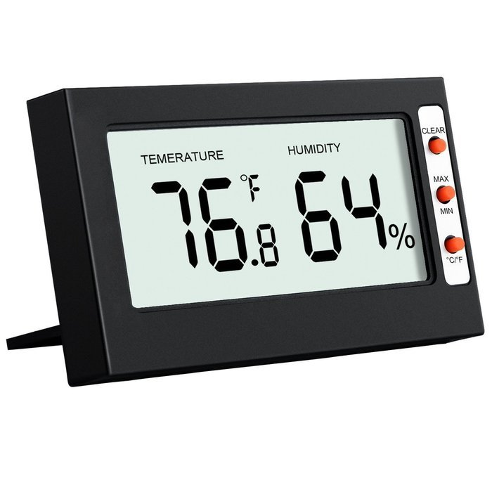 Oria Indoor Digital Thermometer Hygrometer Monitor - Temperature + Humidity Sensor with larger LCD Display, &deg;C...