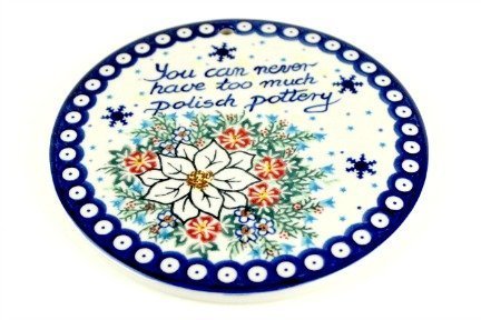 Polish Pottery Never Too Much Polisch Pottery Trivet