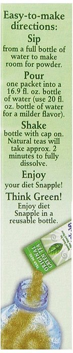 Diet Snapple Singles To Go Green Tea, 6-Count, Pack of 12 N2