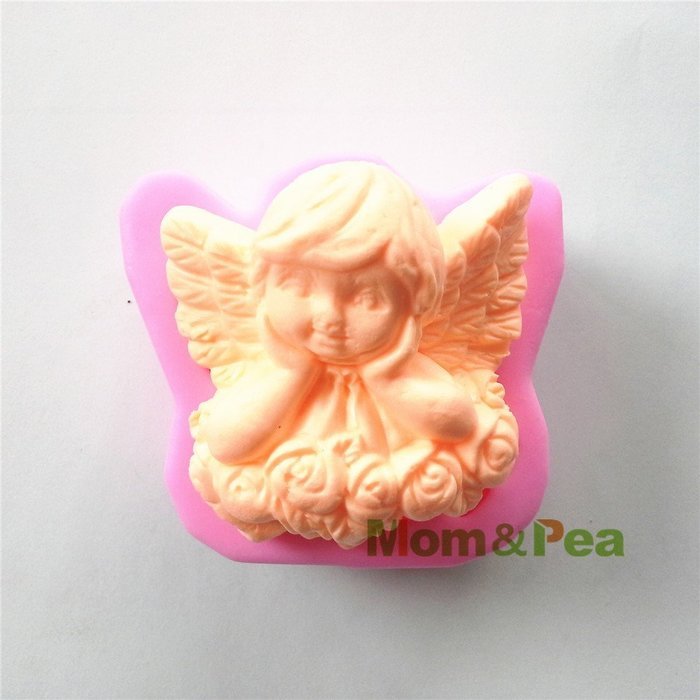 Mom&pea 0525 Angel Thinking Shaped Silicone Mould for Fondant Cake Sugar Paste Cake Decoration 3d Cake Toppers...