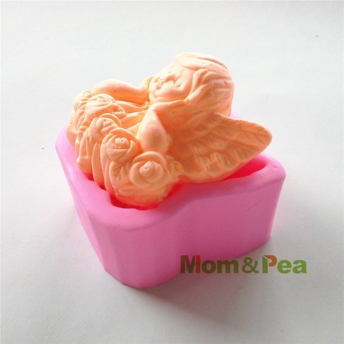 Mom&pea 0525 Angel Thinking Shaped Silicone Mould for Fondant Cake Sugar Paste Cake Decoration 3d Cake Toppers... N2