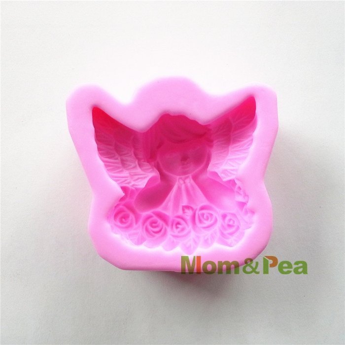 Mom&pea 0525 Angel Thinking Shaped Silicone Mould for Fondant Cake Sugar Paste Cake Decoration 3d Cake Toppers... N3