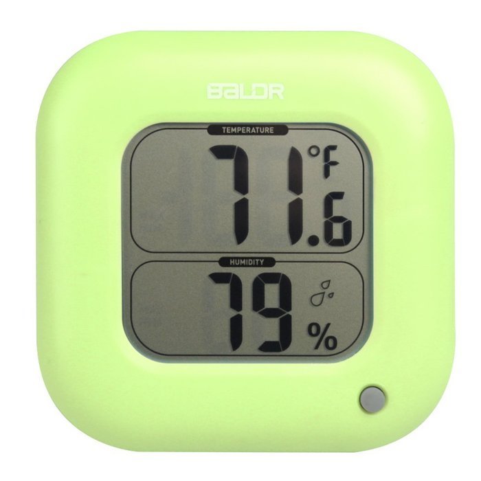 BALDR Square Thermometer and Hygrometer with Temperature Humidity Display Temperature Sensor (Blue) N6