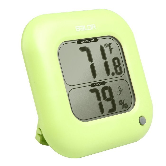 BALDR Square Thermometer and Hygrometer with Temperature Humidity Display Temperature Sensor (Blue) N7