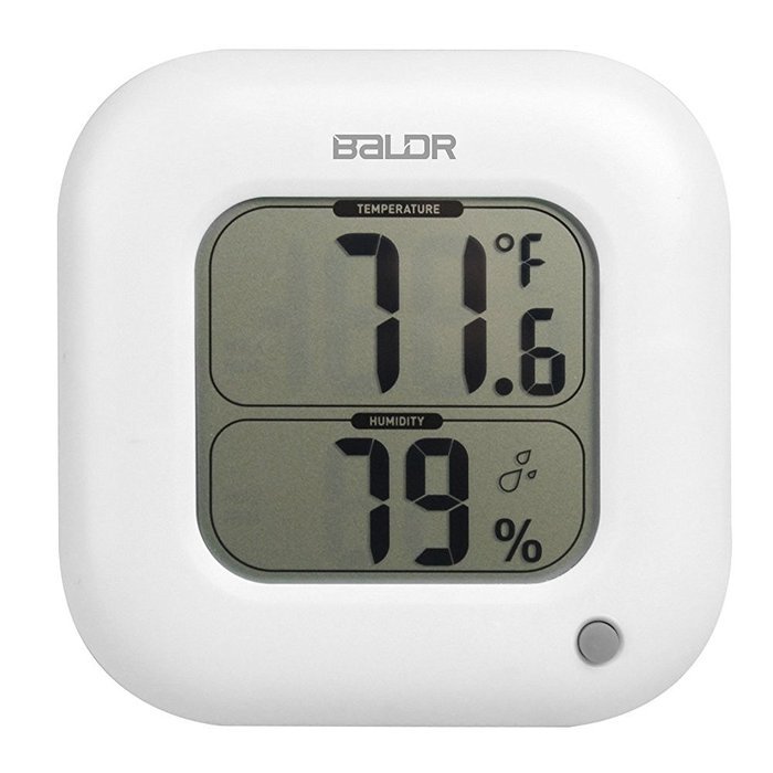 BALDR Square Thermometer and Hygrometer with Temperature Humidity Display Temperature Sensor (Blue) N12