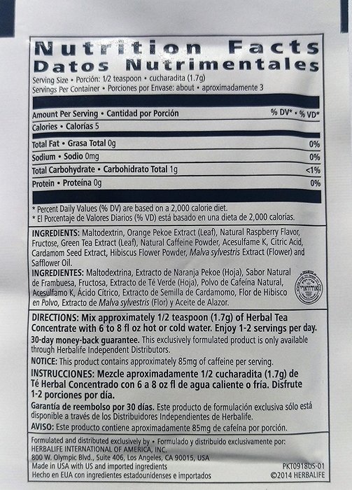 Herbalife, Herbal Concentrate Tea, Peach, 3.53 oz (100 g) N28