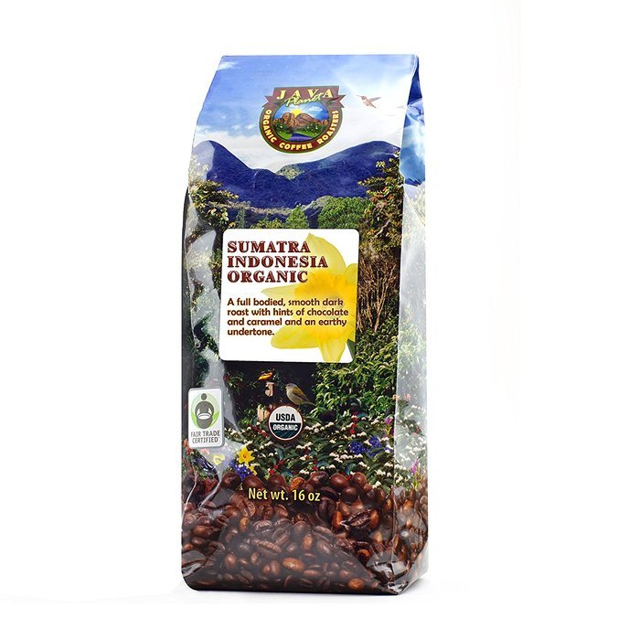 Java Planet - Sumatra Indonesian USDA Organic Coffee Beans, Dark Roasted, Fair Trade, Arabica Gourmet Specialty... N5