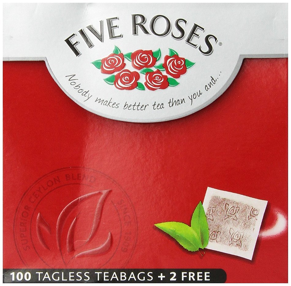 Five Roses Tea, 100 Tagless Teabags N2