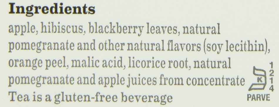 Bigelow Pomegranate Pizzazz Herbal Tea, 20-Count Boxes (Pack of 6) N7