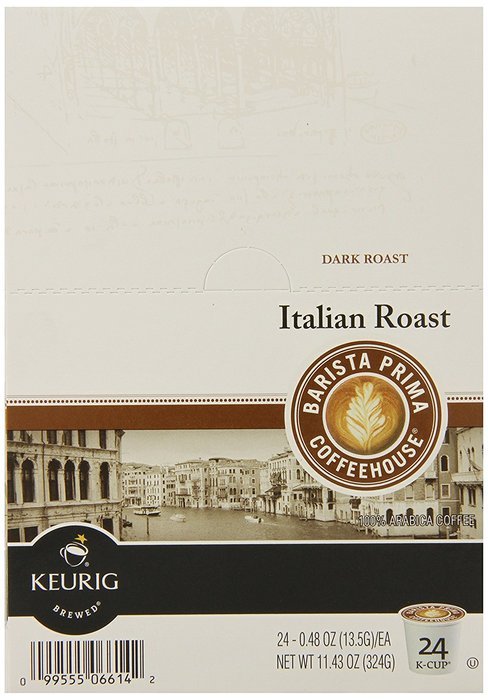 Barista Prima Dark Roast Extra Bold Coffee K-Cup, Italian Roast, 96 Count N6
