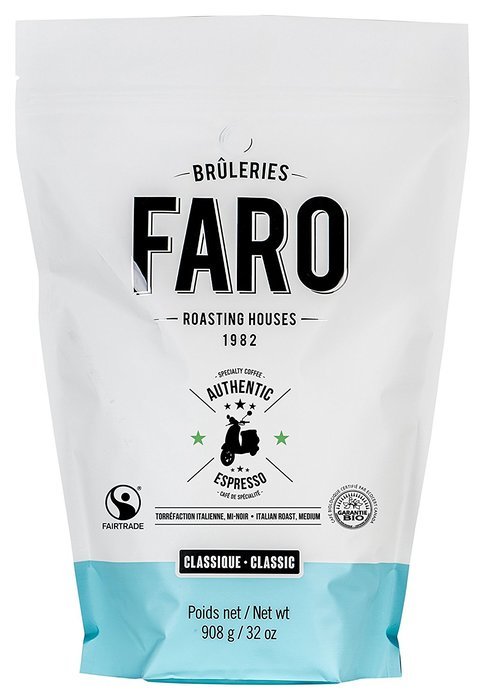 Faro Roasting Houses Authentic Italian Espresso Whole Coffee Beans, 2 lbs