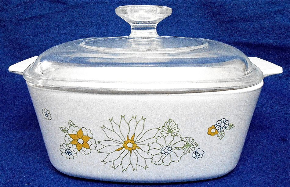 Corning Ware A-1-1/2-B Floral Bouquet Casserole with Lid 1-1/2 Qt
