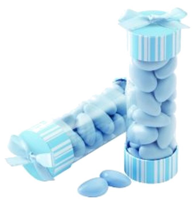 Wilton 415-0408 Blue-White Stripes Favor Cylinder Kit, 20 Count