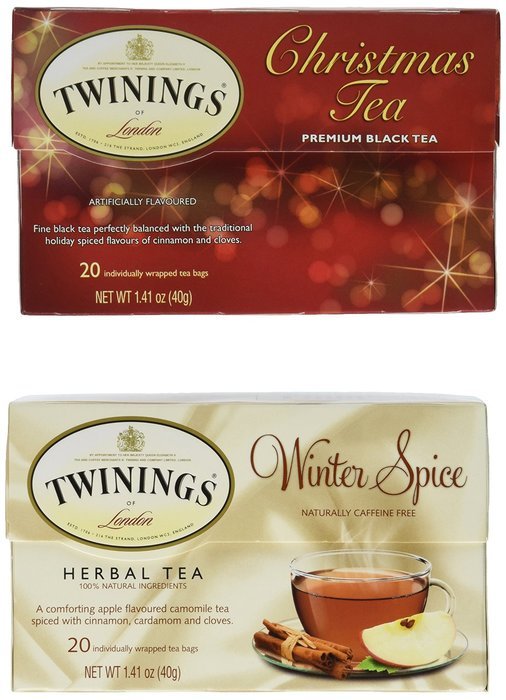 Twinings Tea - Christmas Tea & Winter Spice - 1 Box Each, 20 Tea Bags Per Box