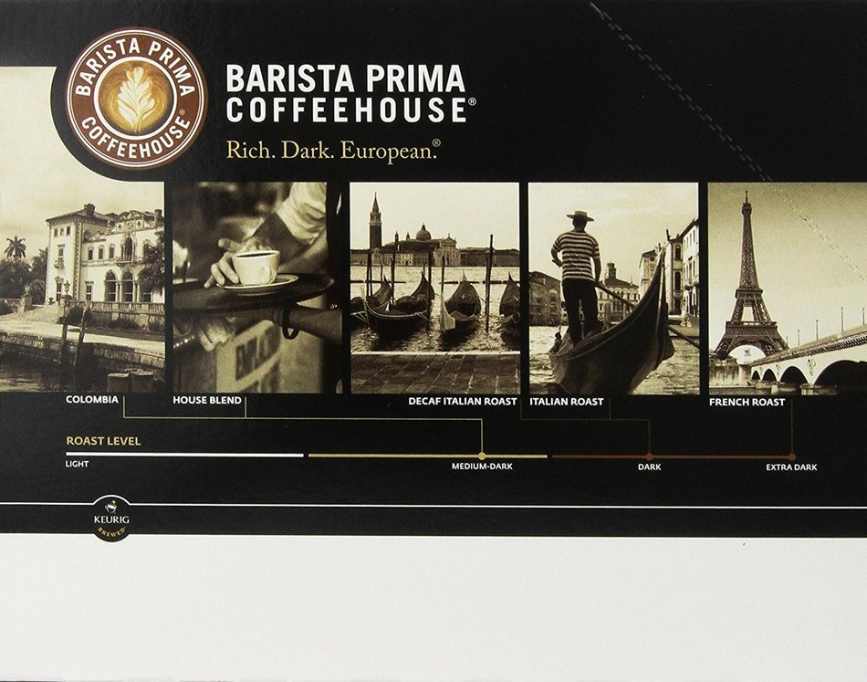 Barista Prima Coffeehouse Coffee, Keurig K-Cups, Italian Roast, Dark Roast, 24- Count N3