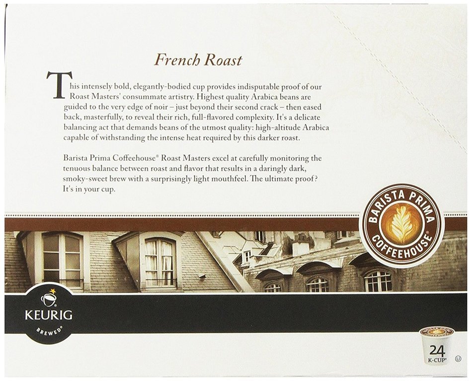 Barista Prima Coffeehouse Coffee, Keurig K-Cups, Italian Roast, Dark Roast, 24- Count N7