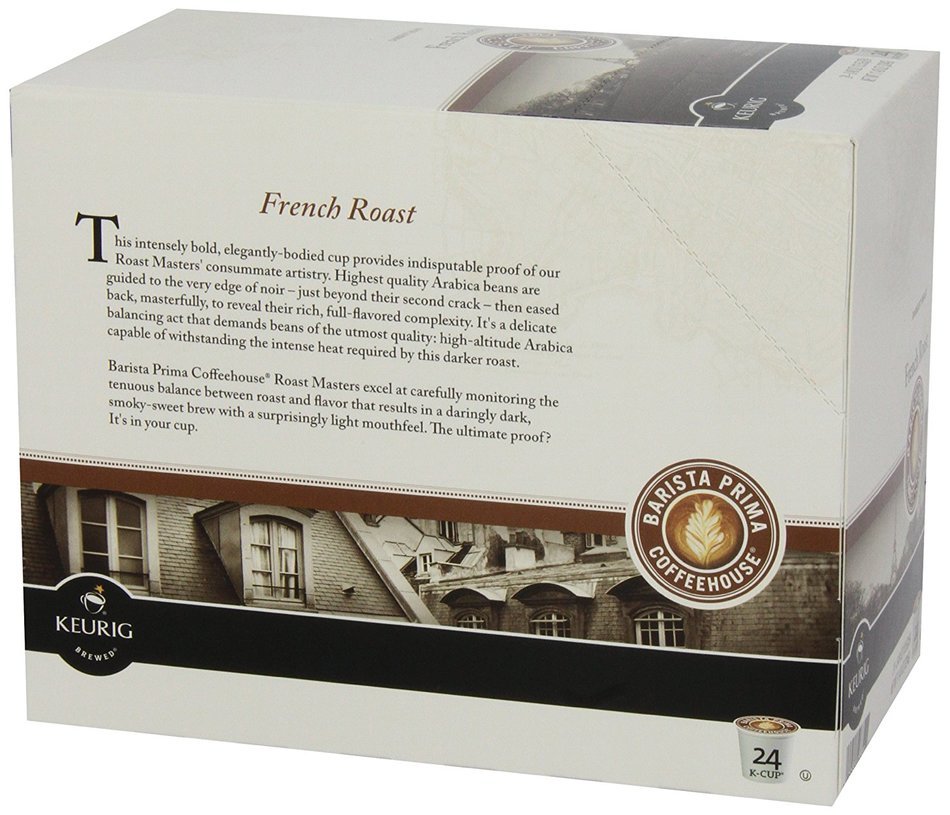 Barista Prima Coffeehouse Coffee, Keurig K-Cups, Italian Roast, Dark Roast, 24- Count N9