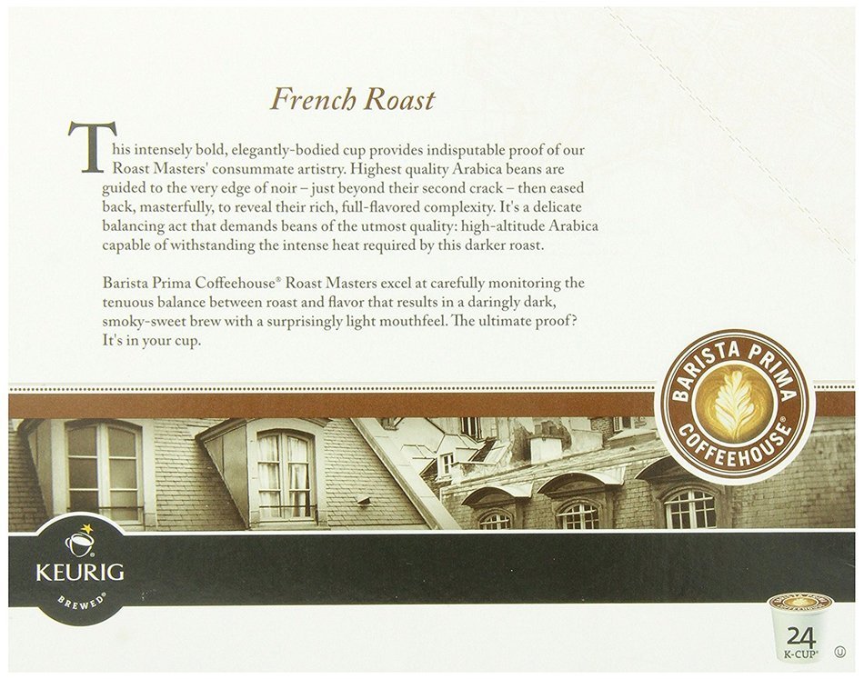 Barista Prima Coffeehouse Coffee, Keurig K-Cups, Italian Roast, Dark Roast, 24- Count N18