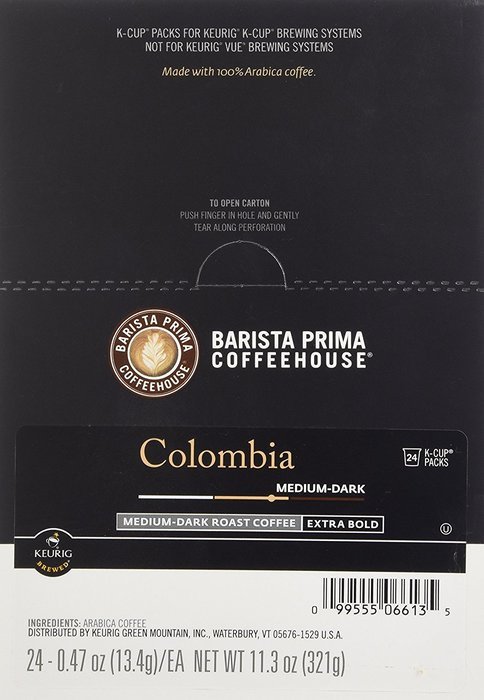 Barista Prima Coffeehouse Coffee, Keurig K-Cups, Italian Roast, Dark Roast, 24- Count N29