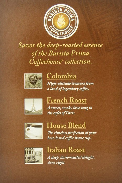 Barista Prima Coffeehouse Coffee, Keurig K-Cups, Italian Roast, Dark Roast, 24- Count N34