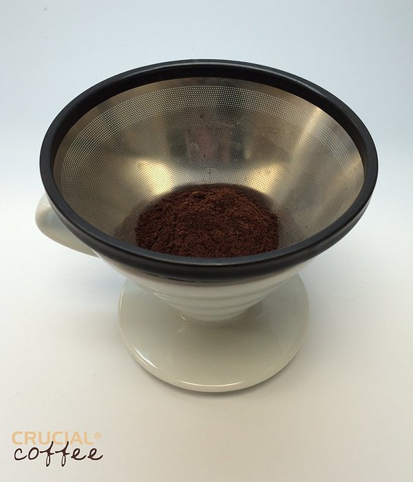 Washable & Reusable Stainless Steel Cone Coffee Filter & Pour Over Kettle, Fits Hario V60 02 & 03 Coffee Drippers... N5