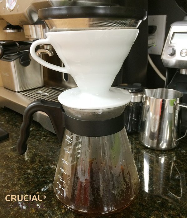 Washable & Reusable Stainless Steel Cone Coffee Filter & Pour Over Kettle, Fits Hario V60 02 & 03 Coffee Drippers... N6