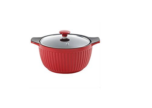 1 - CP 3qt Ribbed Casserole Red