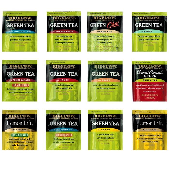 Bigelow Tea Sampler 54 Classic Flavor Assortment Tea Bags in Foil with