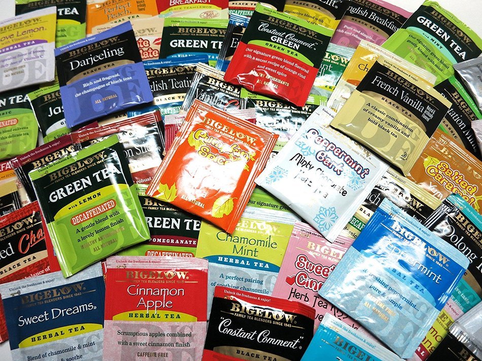 Bigelow Tea Sampler 54 Classic Flavor Assortment Tea Bags in Foil with Deliciously Rich Flavor Variations - Green... N7