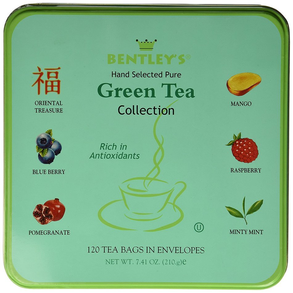 Bentley's Royal Hand Selected Pure 120-Count Assorted Green Tea Tin