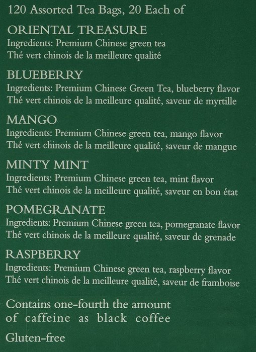 Bentley's Royal Hand Selected Pure 120-Count Assorted Green Tea Tin N3