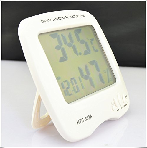 Eulay HTC-303A Digital Indoor Thermometer Hygrometer with Alarm Clock & Date N3