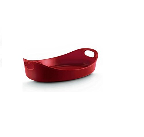 Rachael Ray Stoneware Bubble and Brown 4.5 Qt. Baker Color: Red