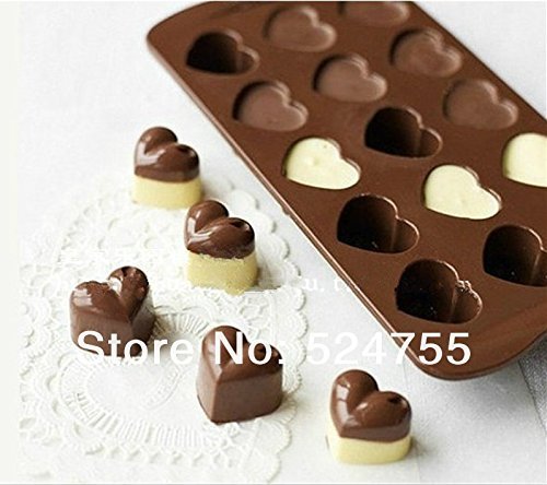 New 15 Hearts Shape Silicone Cake Bakeware Tools Chocolate Ice Mold Cake Decoration Jelly Pudding Kitchen Cooking N7